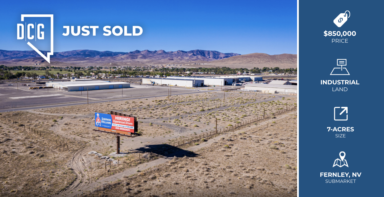 DCG Represents Seller in 7Acre Land Sale in Fernley, Nevada Dickson
