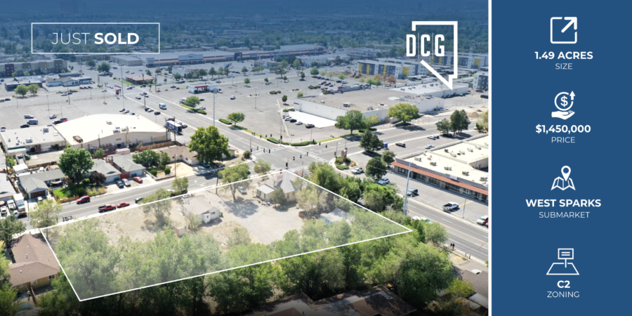 DCG’s Travis Hansen, SIOR, CCIM, Represents Seller in 1.49 AC Sparks Commercial Land Disposition