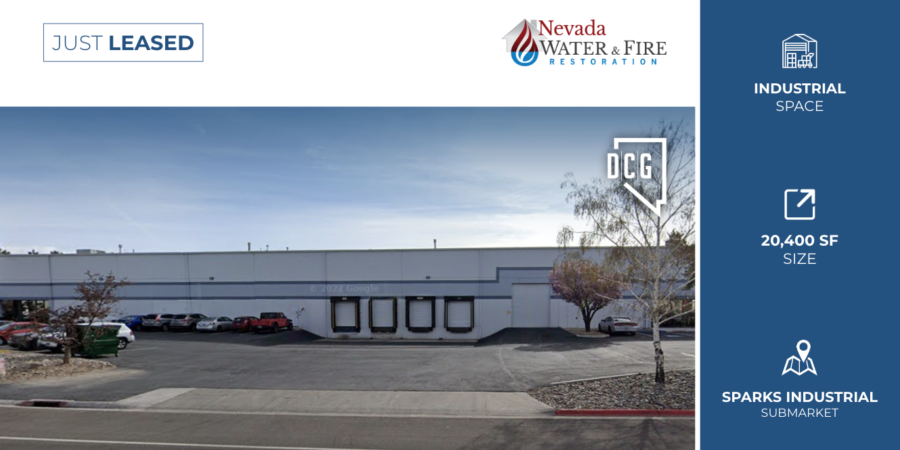 DCG’s Senior Vice President, Travis Hansen, SIOR, CCIM, Represents Nevada Water and Fire Restoration in 20,400 SF Industrial Lease