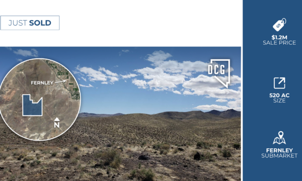 DCG’s Land Team Represents Seller in 520 Acres of Residential or Renewable Development Land in Fernley