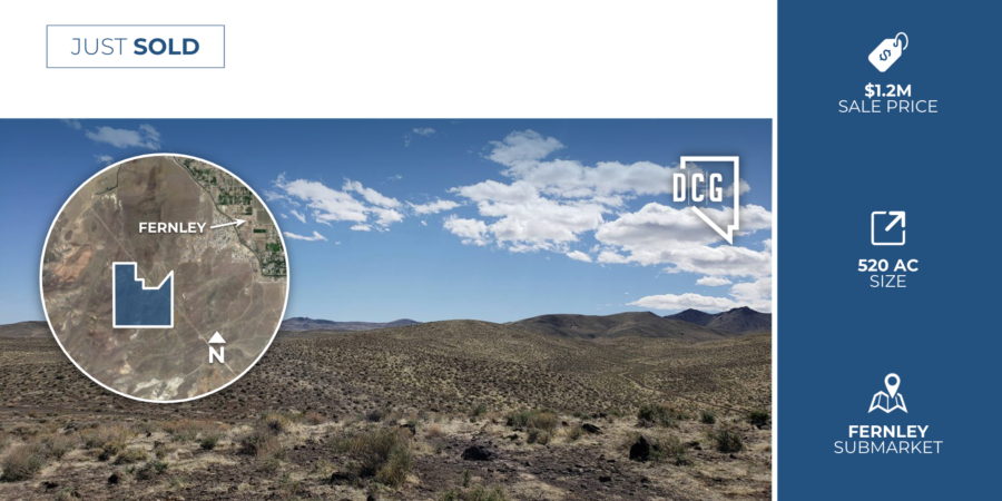 DCG’s Land Team Represents Seller in 520 Acres of Residential or Renewable Development Land in Fernley